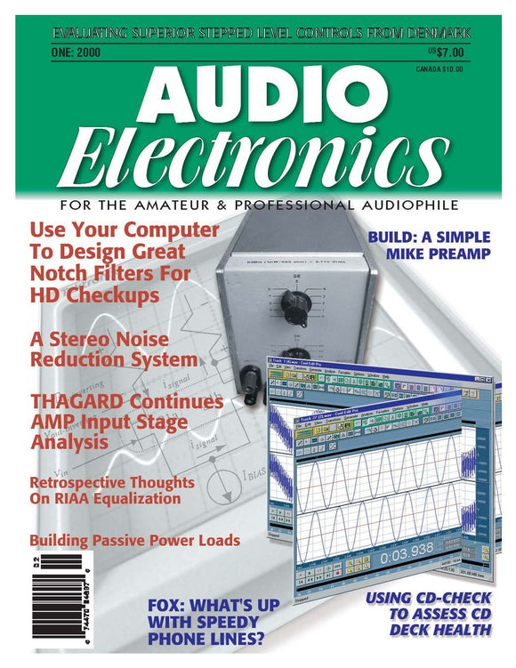 Chapter Audio Electronics Audio Electronics Magazine - Year 2000 Back Issue 1 (PDF) – CC-Webshop