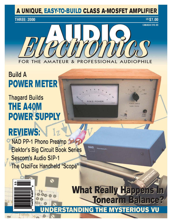 Audio Electronics Magazine - Year 2000 Back Issue 3 (PDF)